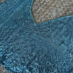 VINTAGE METAL PARTY HALTER TOP